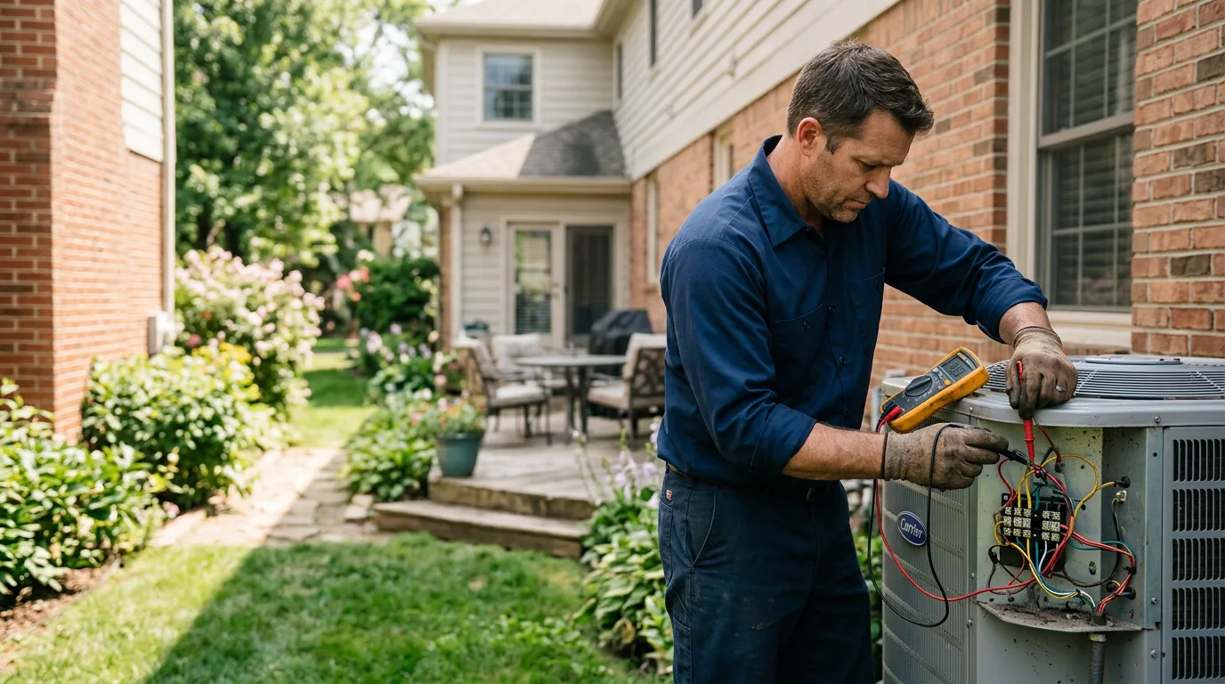 HVAC technician working near Mooringsport, LA